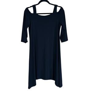 Kate & Mallory Women's Black Strappy Off-Shoulder Stretchy Dress Size Medium